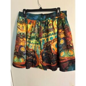 Hot Topic The Book of Life Mini Skirt L. Multicolor Art Print Tulle Skater NWT